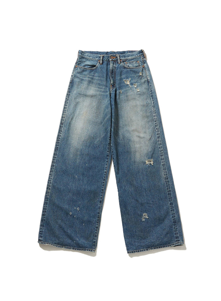 FADED MODERN DENIM WIDE TROUSERS