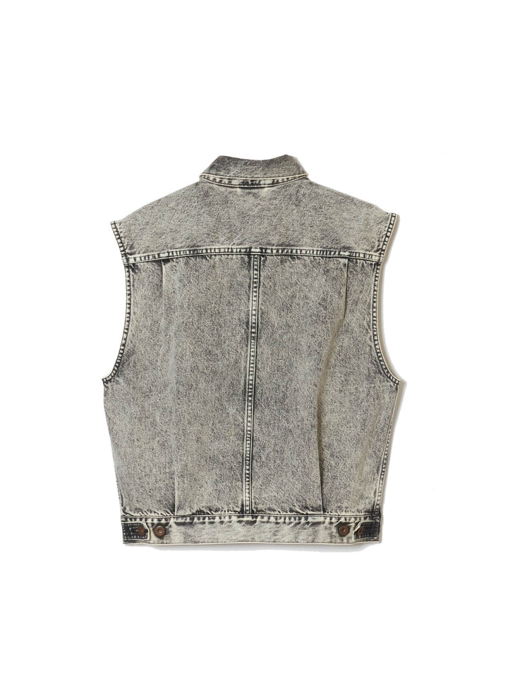 ACID WASHED MODERN DENIM VEST