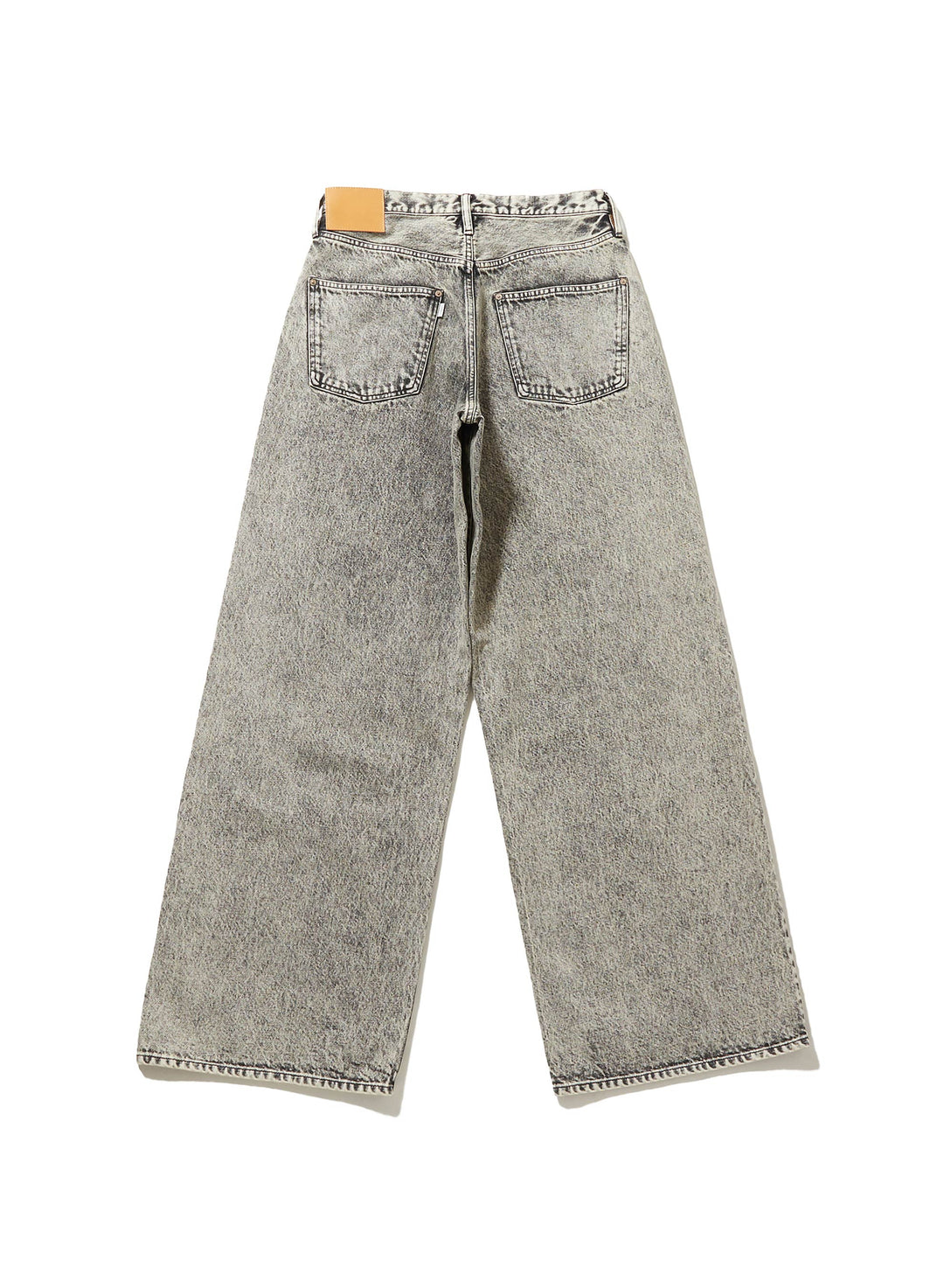 ACID WASHED MODERN DENIM WIDE TROUSERS