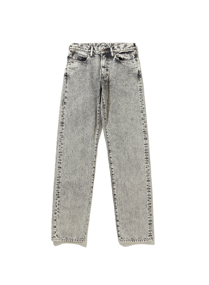 ACID WASHED MODERN DENIM REGULAR TROUSERS