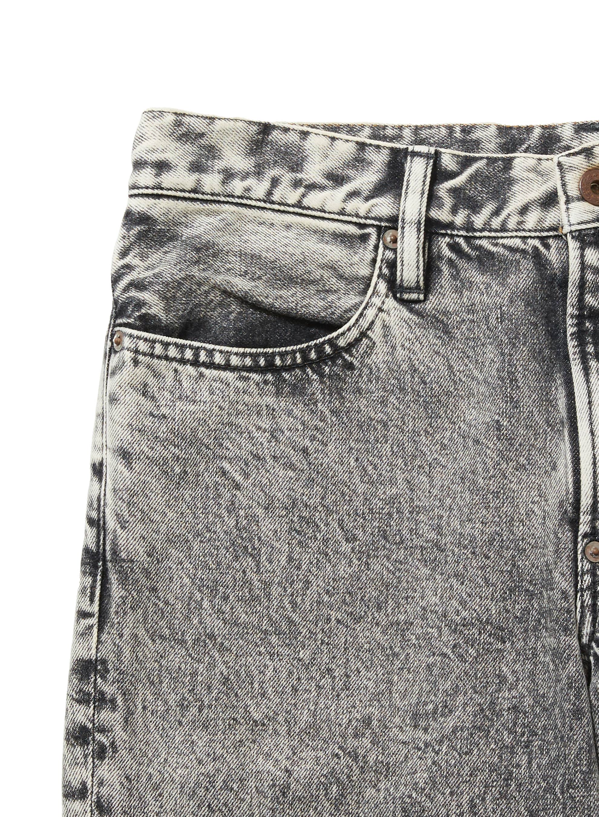 ACID WASHED MODERN DENIM FLARED TROUSERS – SUGARHILL TOKYO