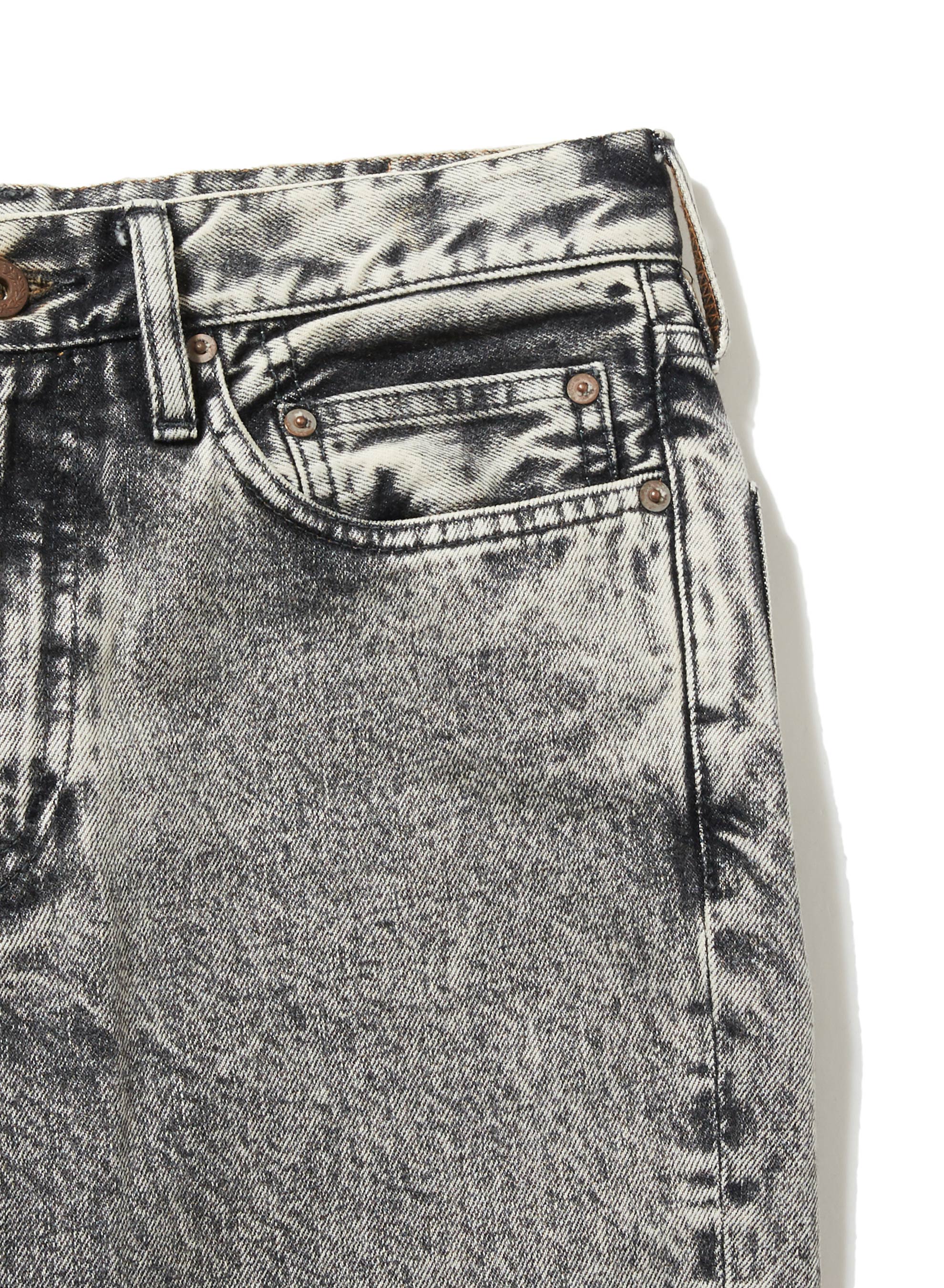 ACID WASHED MODERN DENIM FLARED TROUSERS – SUGARHILL TOKYO