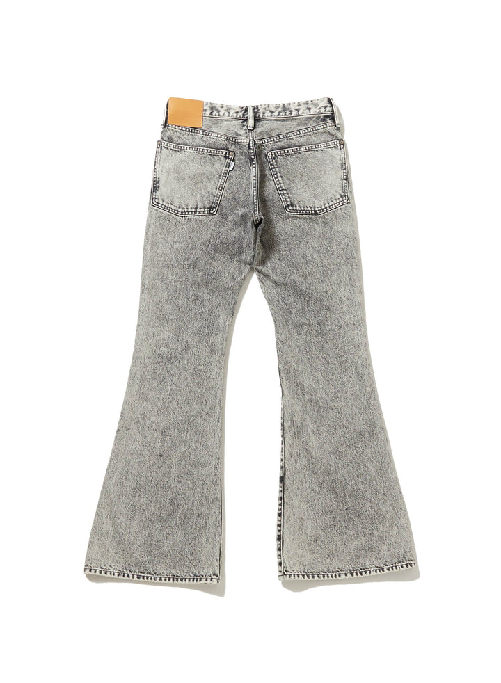 ACID WASHED MODERN WESTERN FLARED TROUSERS