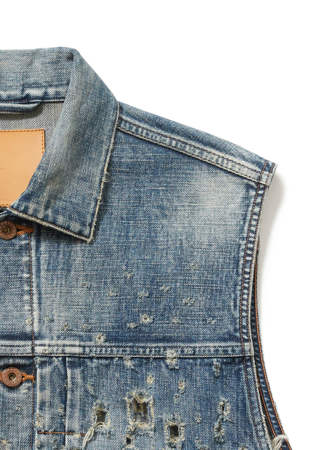 CRASHED MODERN DENIM VEST