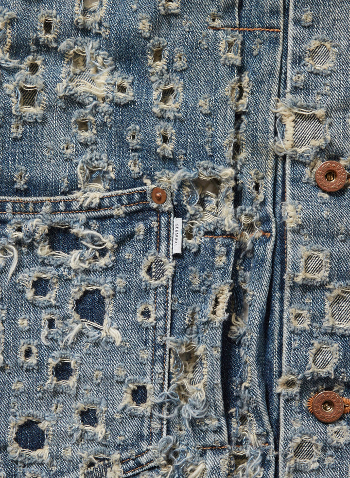 CRASHED MODERN DENIM VEST