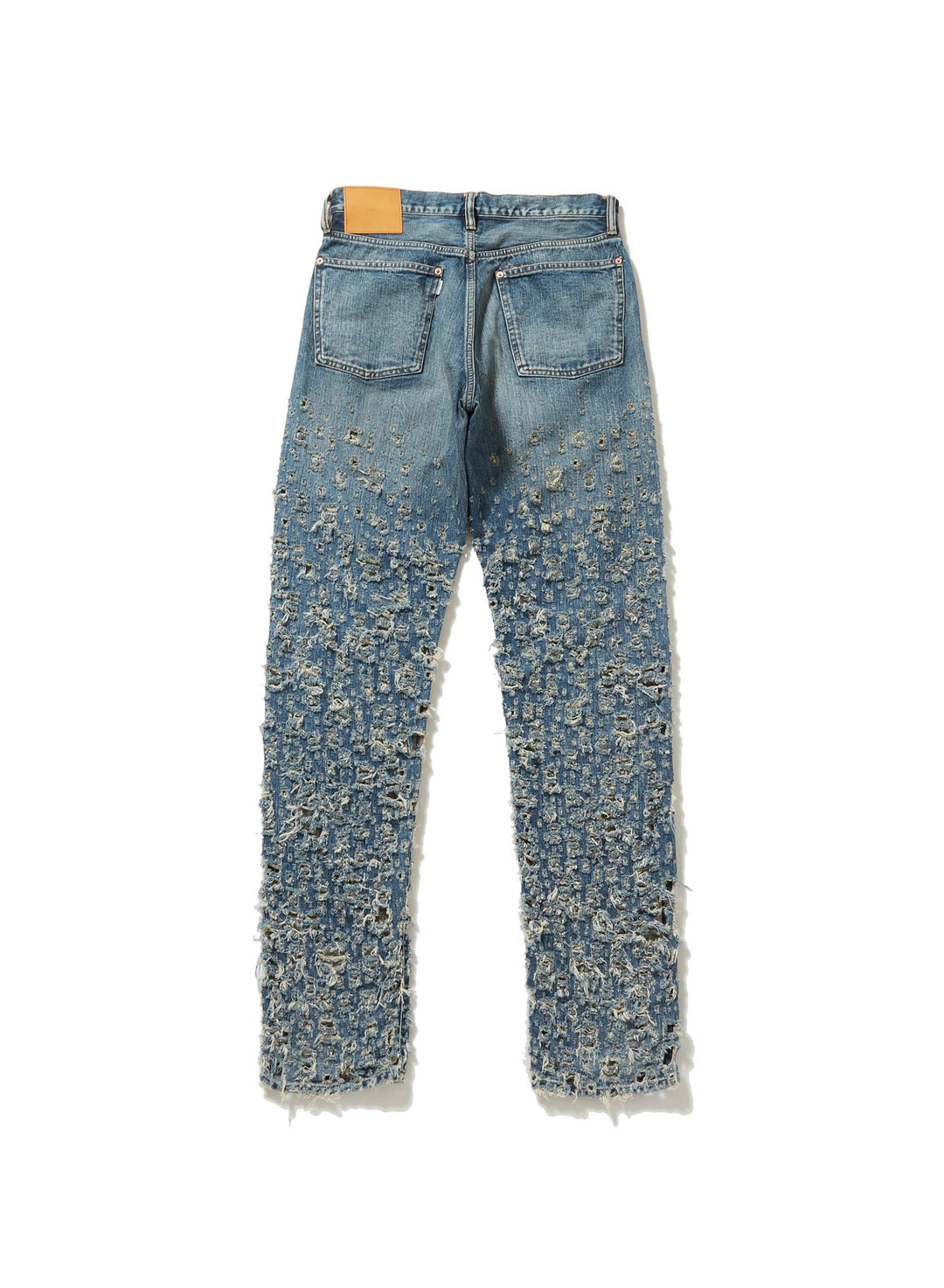 CRASHED MODERN DENIM REGULAR TROUSERS