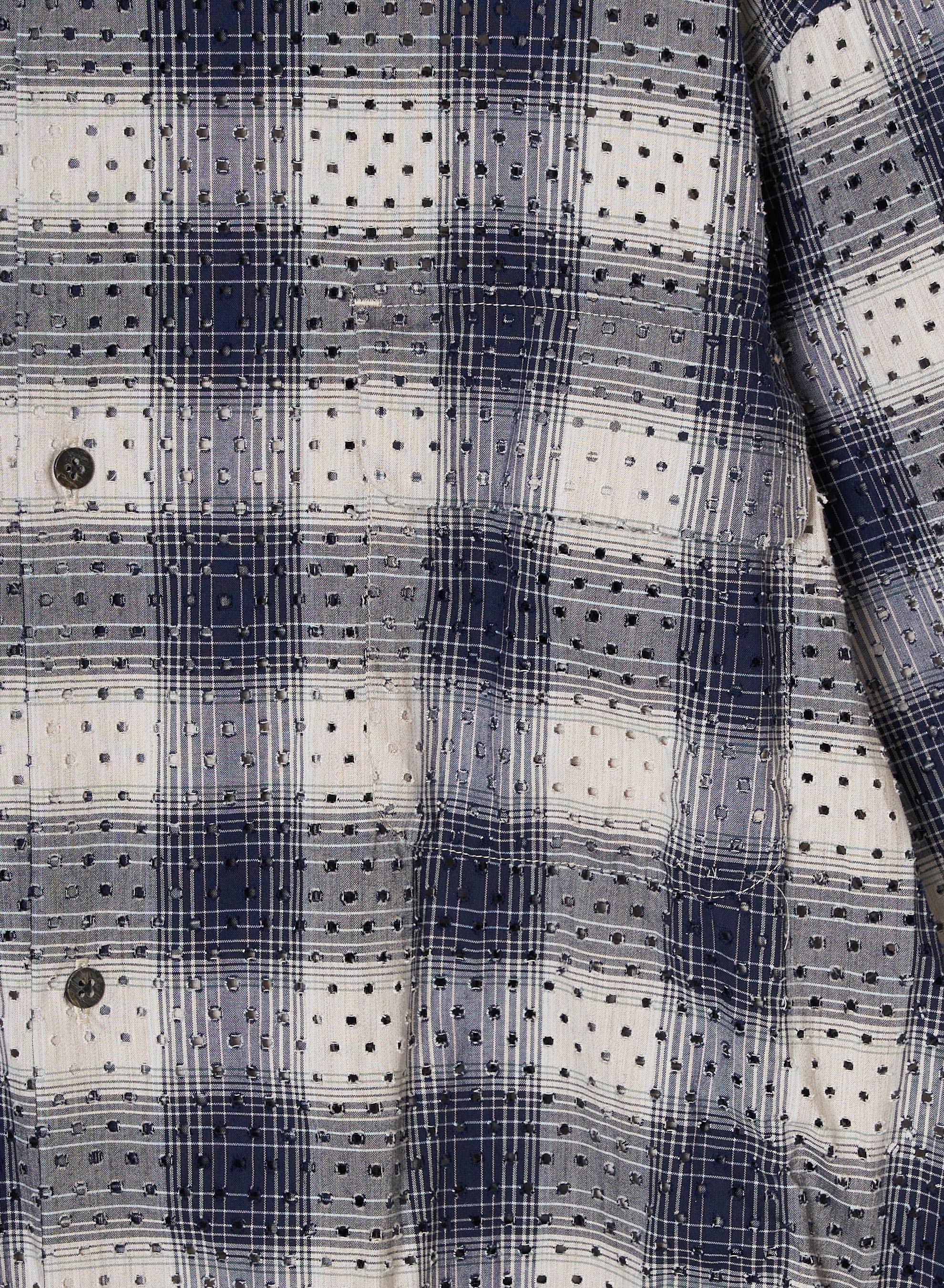 PUNCHING YAK OMBRE PLAID OPEN COLLAR BLOUSE – SUGARHILL TOKYO
