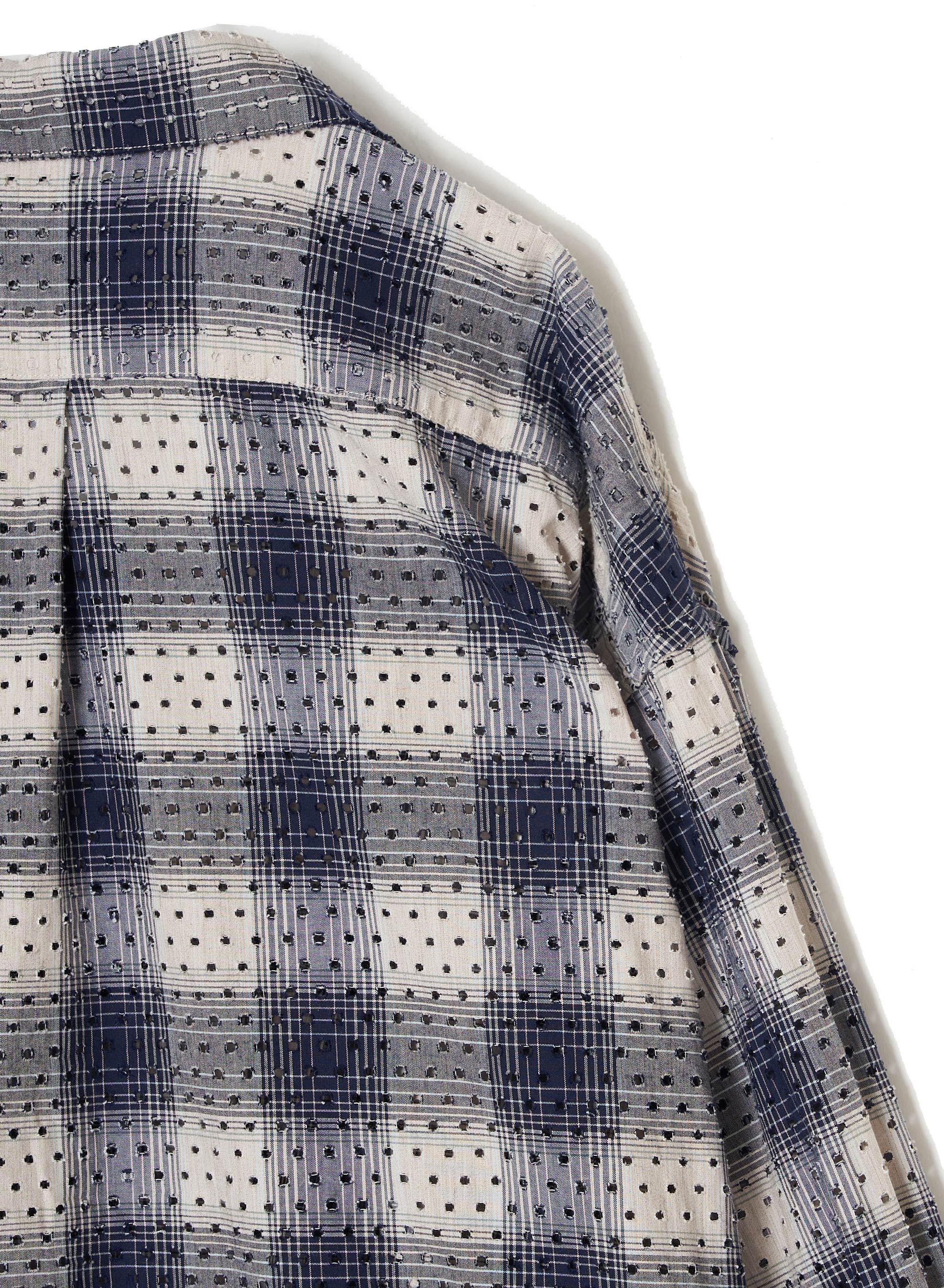 PUNCHING YAK OMBRE PLAID OPEN COLLAR BLOUSE – SUGARHILL TOKYO