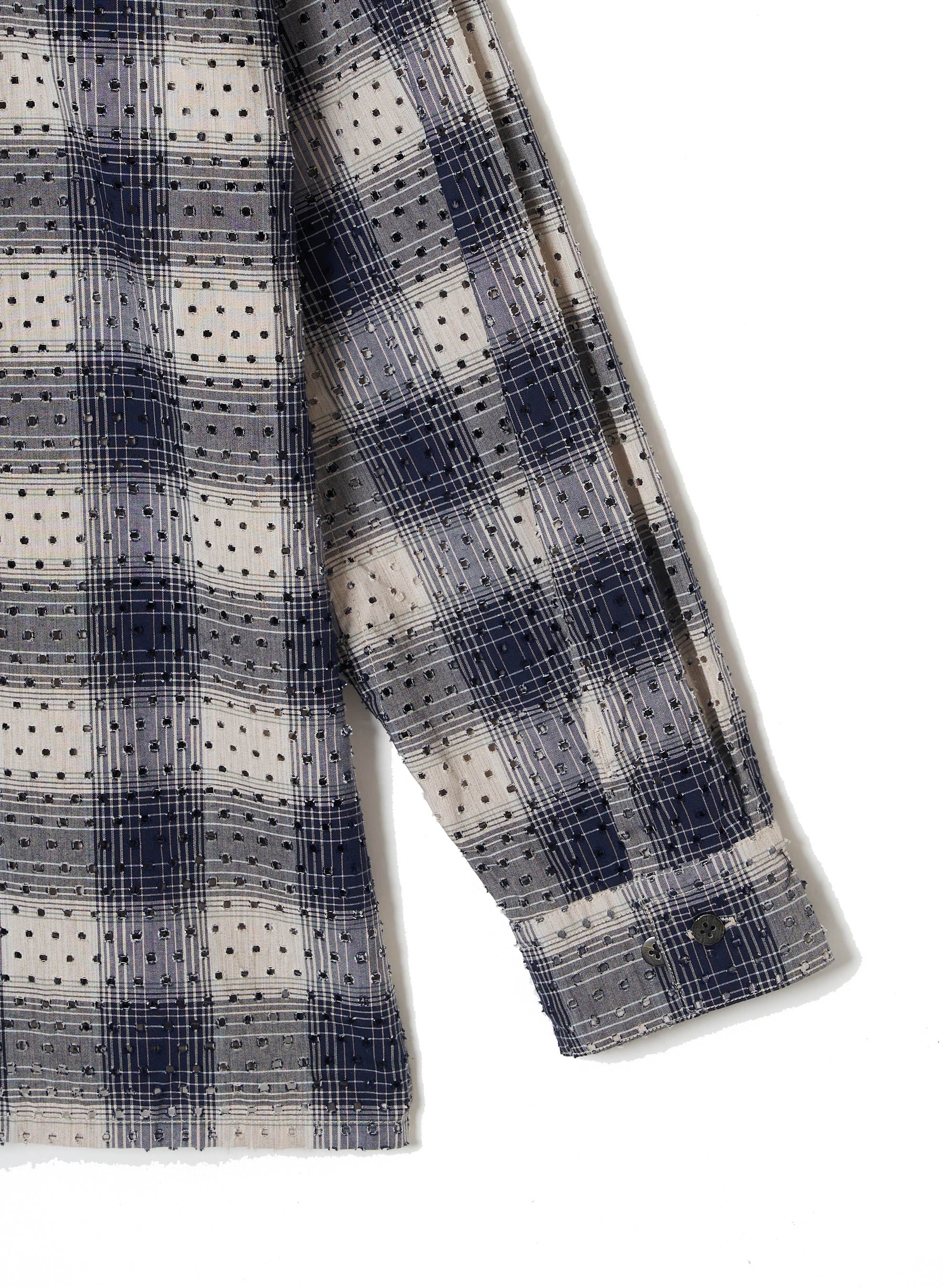PUNCHING YAK OMBRE PLAID OPEN COLLAR BLOUSE – SUGARHILL TOKYO