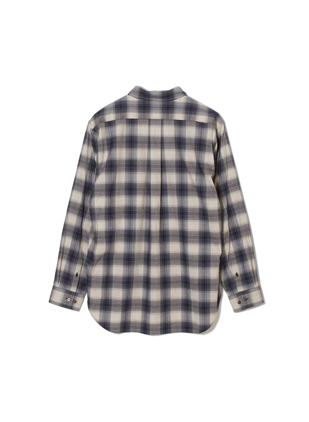 YAK OMBRE PLAID REGULAR COLLAR BLOUSE