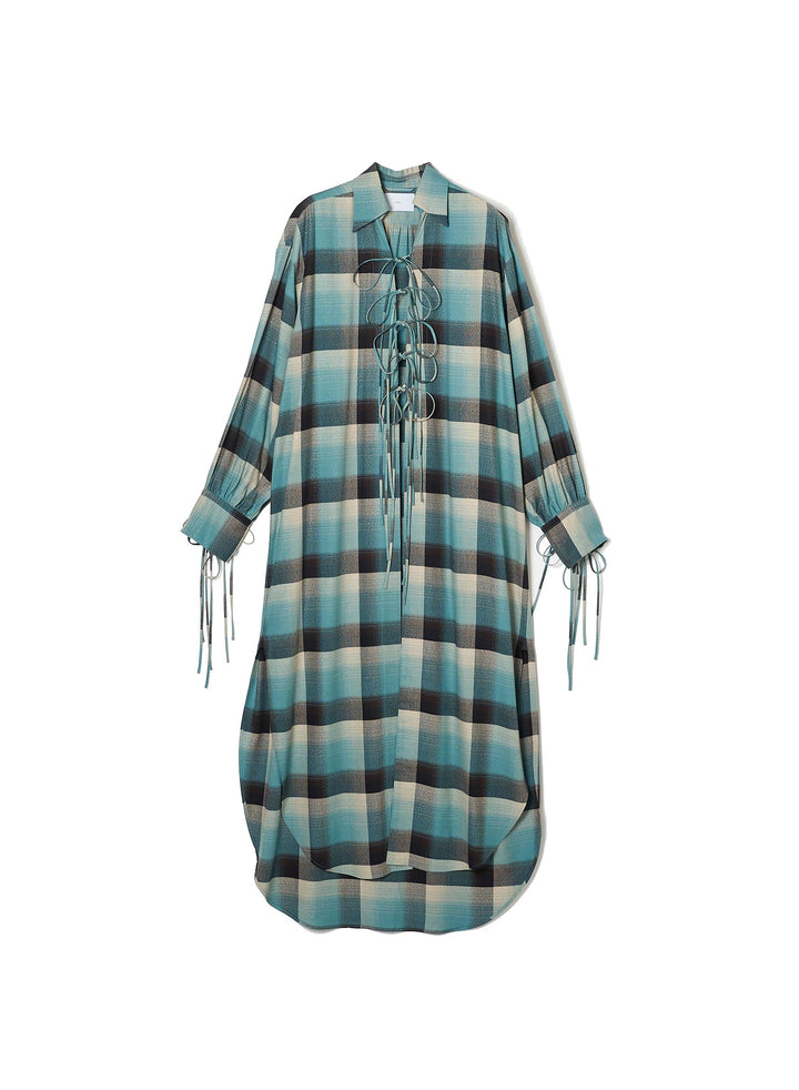 RAYON OMBRE PLAID ONE-PIECE