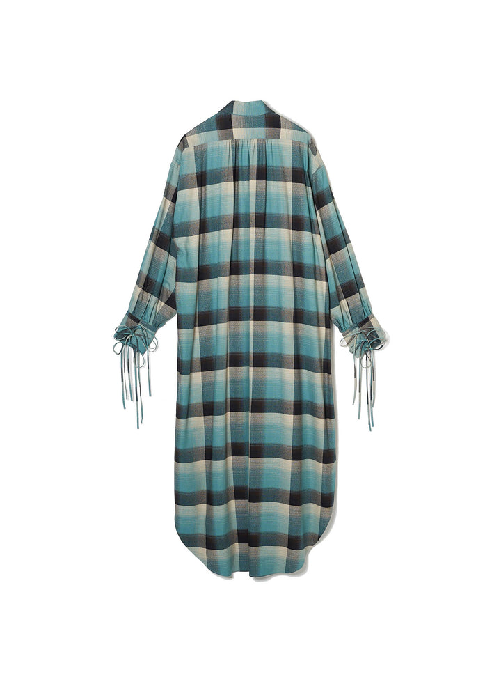 RAYON OMBRE PLAID ONE-PIECE