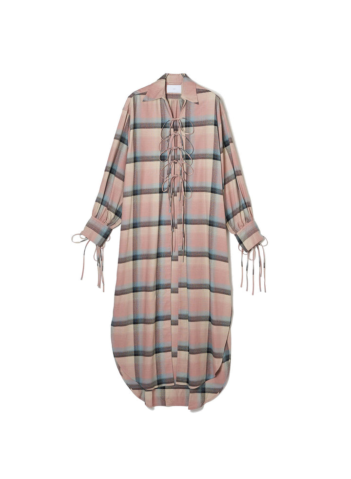 RAYON OMBRE PLAID ONE-PIECE