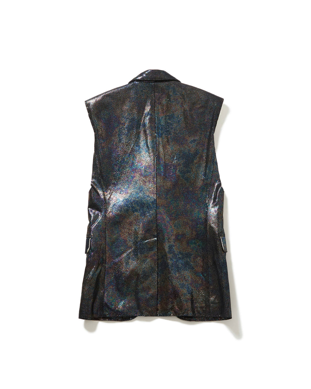 AURORA LEATHER SLEEVELESS TAILORED VEST