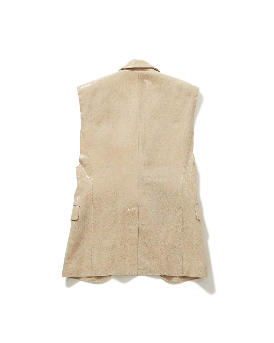 AURORA LEATHER SLEEVELESS TAILORED VEST