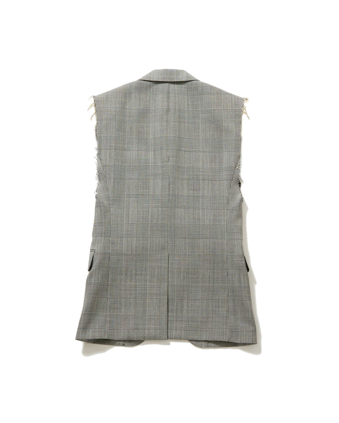 GREN CHECK SLEEVELESS TAILORED VEST