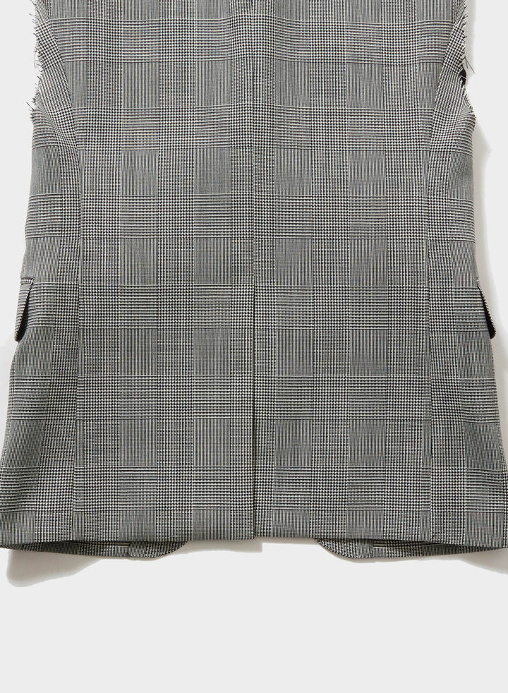 GREN CHECK SLEEVELESS TAILORED VEST