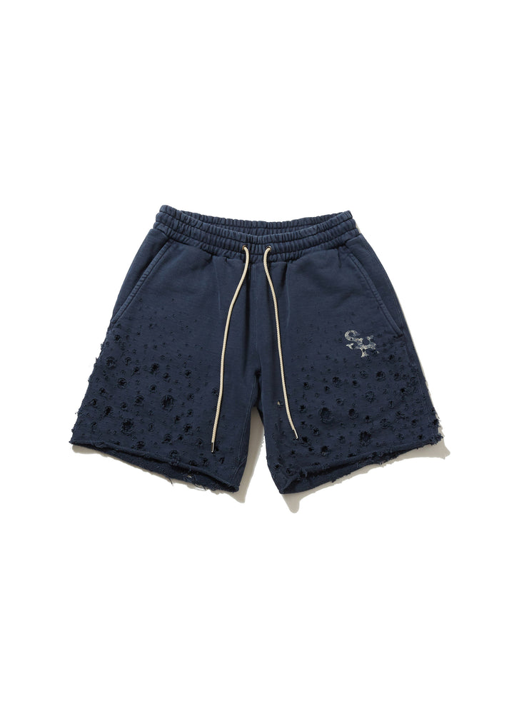 CRASHED SWEAT SHORT TROUSERS