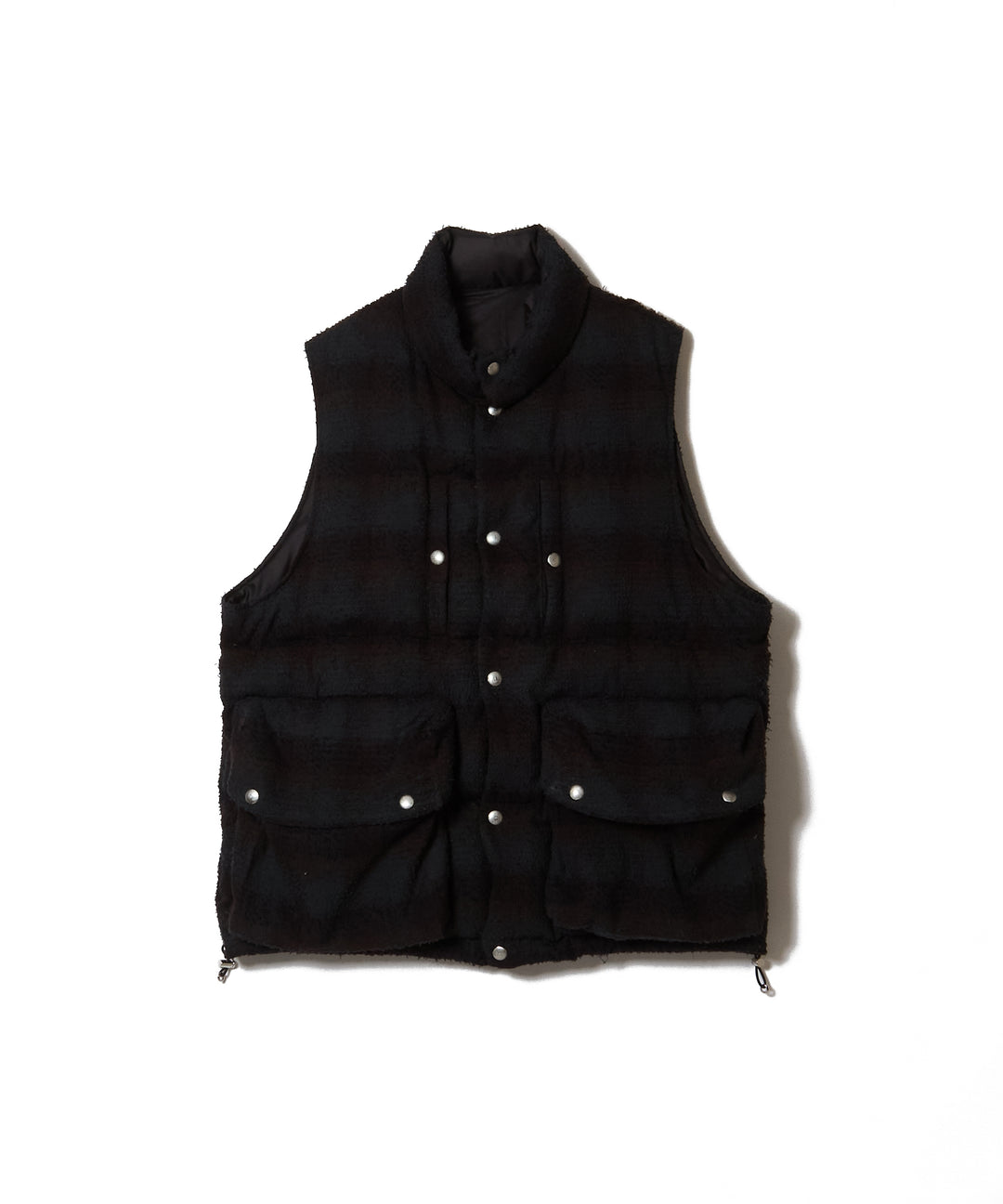 PLAID PUFFER REVERSIVLE VEST