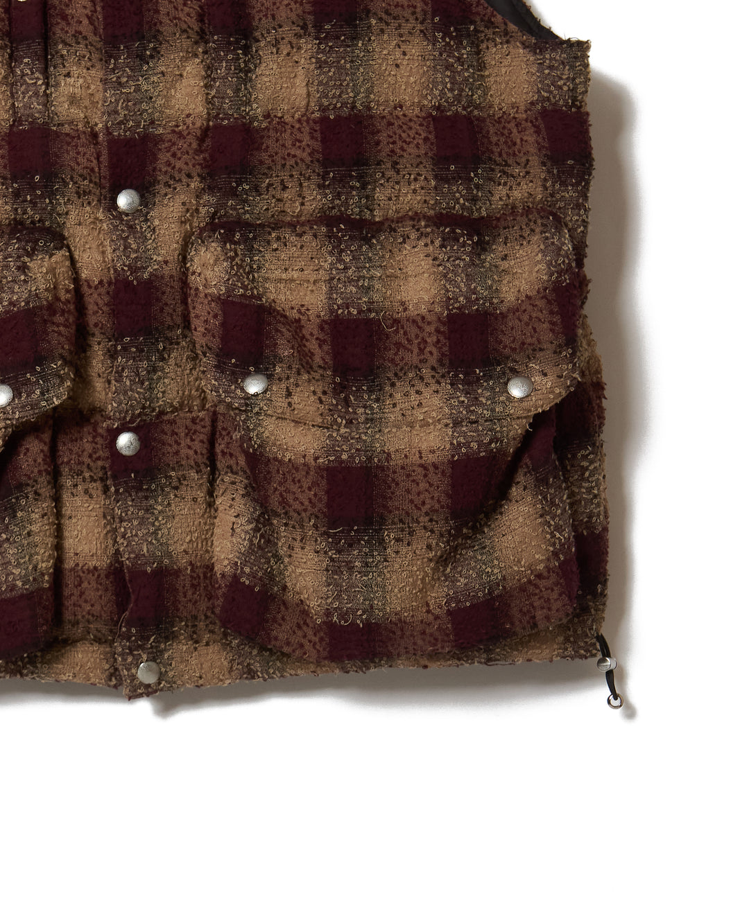 PLAID PUFFER REVERSIVLE VEST