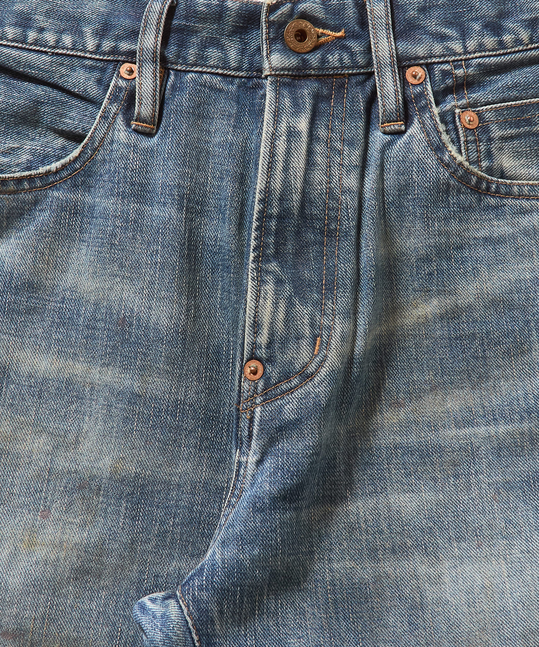 FADED MODERN DENIM PANTS STRAGHT CUT