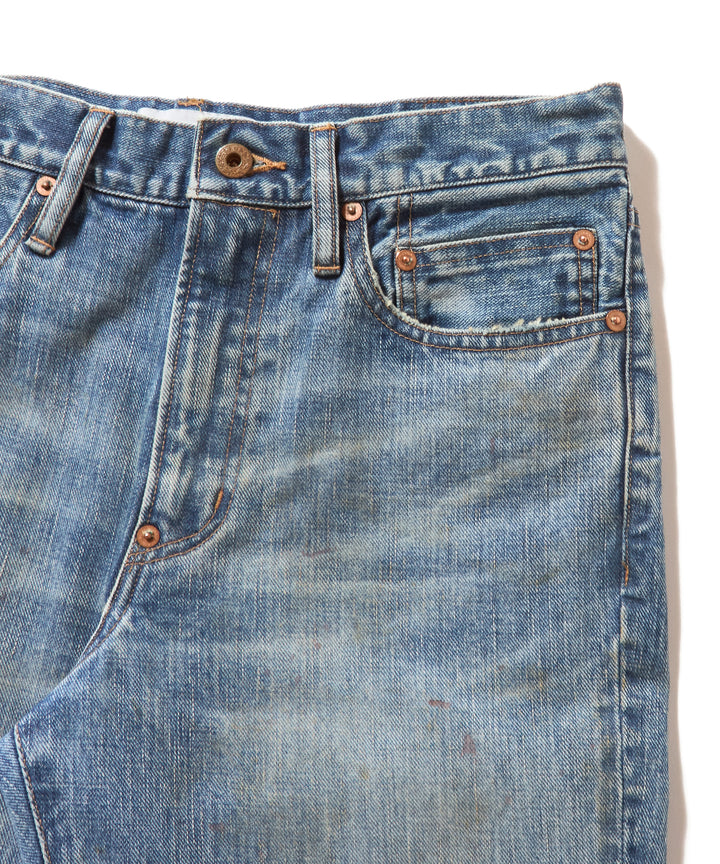 FADED MODERN DENIM PANTS FLARED CUT