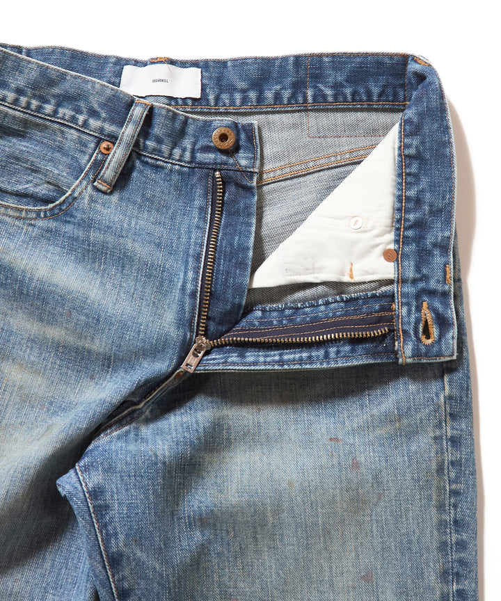 FADED MODERN DENIM PANTS FLARED CUT