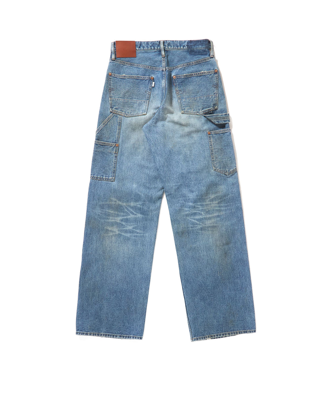 FADED MODERN DENIM PANTS DOUBLE KNEE