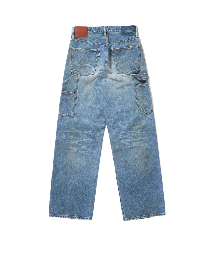 FADED MODERN DENIM PANTS DOUBLE KNEE