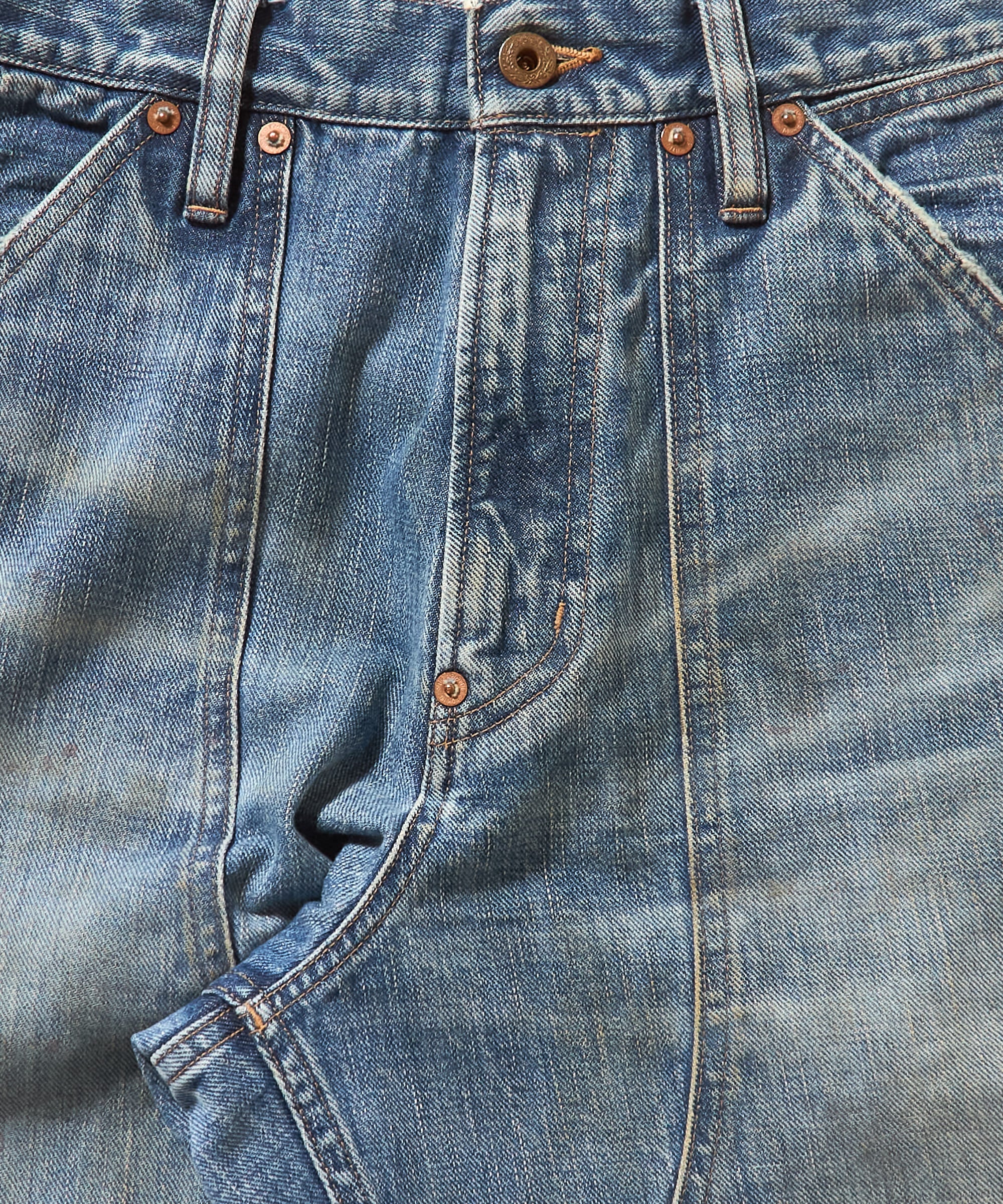 FADED MODERN DENIM PANTS DOUBLE KNEE – SUGARHILL TOKYO