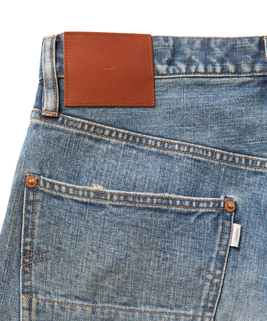 FADED MODERN DENIM PANTS DOUBLE KNEE