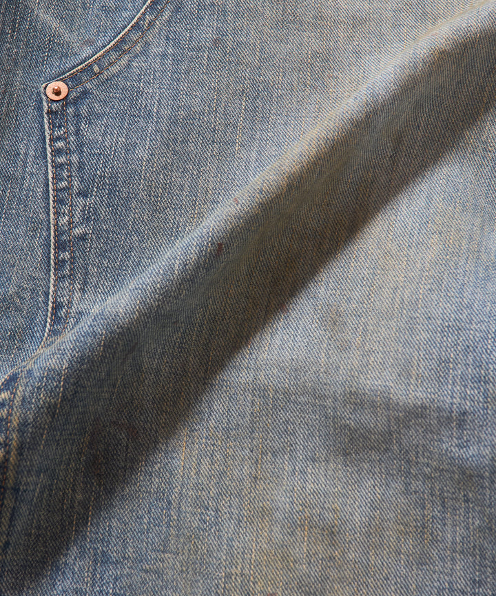 FADED MODERN DENIM PANTS DOUBLE KNEE