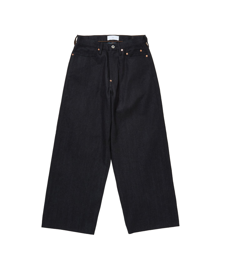 TWISTED HEATHER DENIM PANTS WIDE CUT