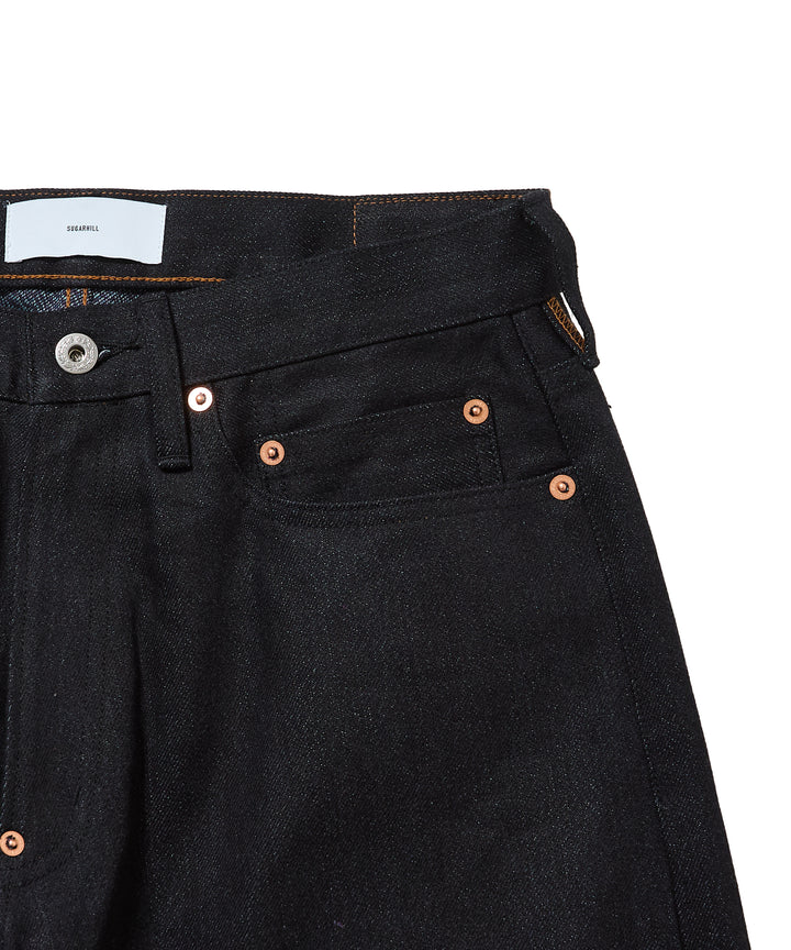 TWISTED HEATHER DENIM PANTS WIDE CUT