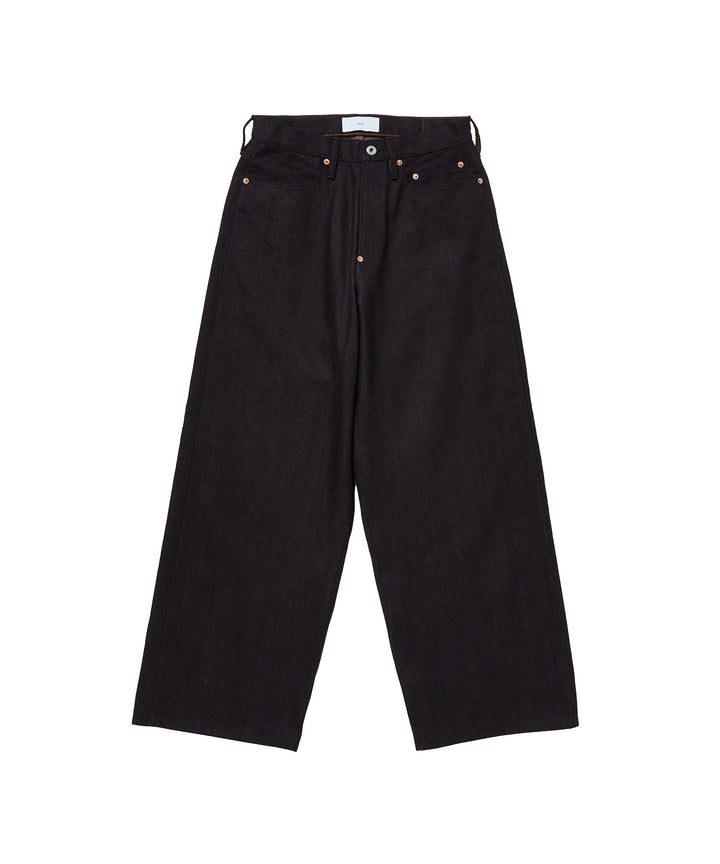 TWISTED HEATHER DENIM PANTS WIDE CUT