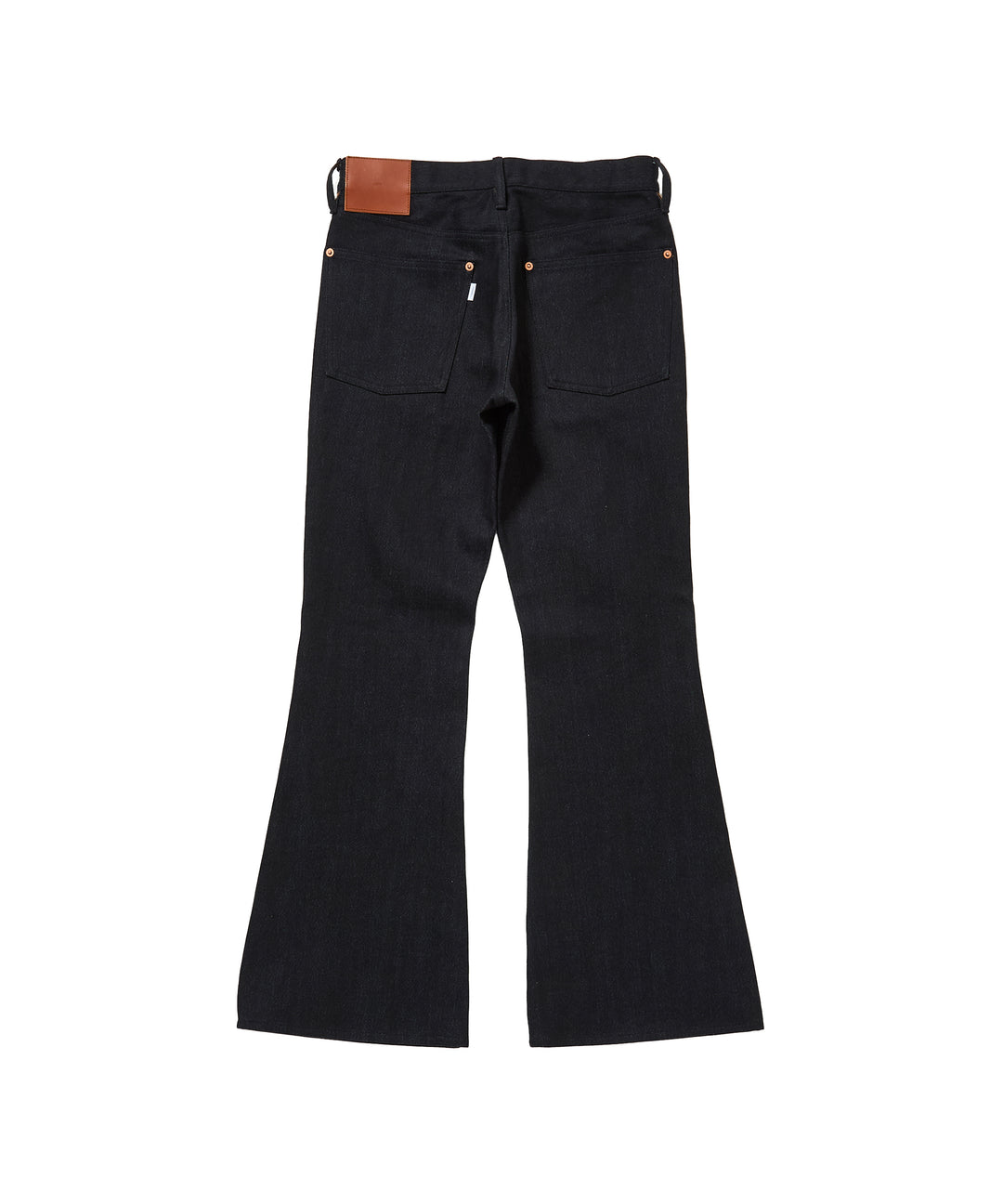 TWISTED HEATHER DENIM PANTS FLARED CUT