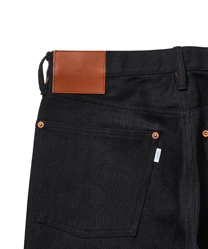 TWISTED HEATHER DENIM PANTS FLARED CUT