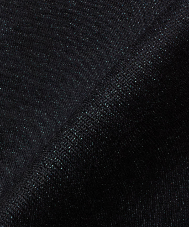TWISTED HEATHER DENIM PANTS FLARED CUT