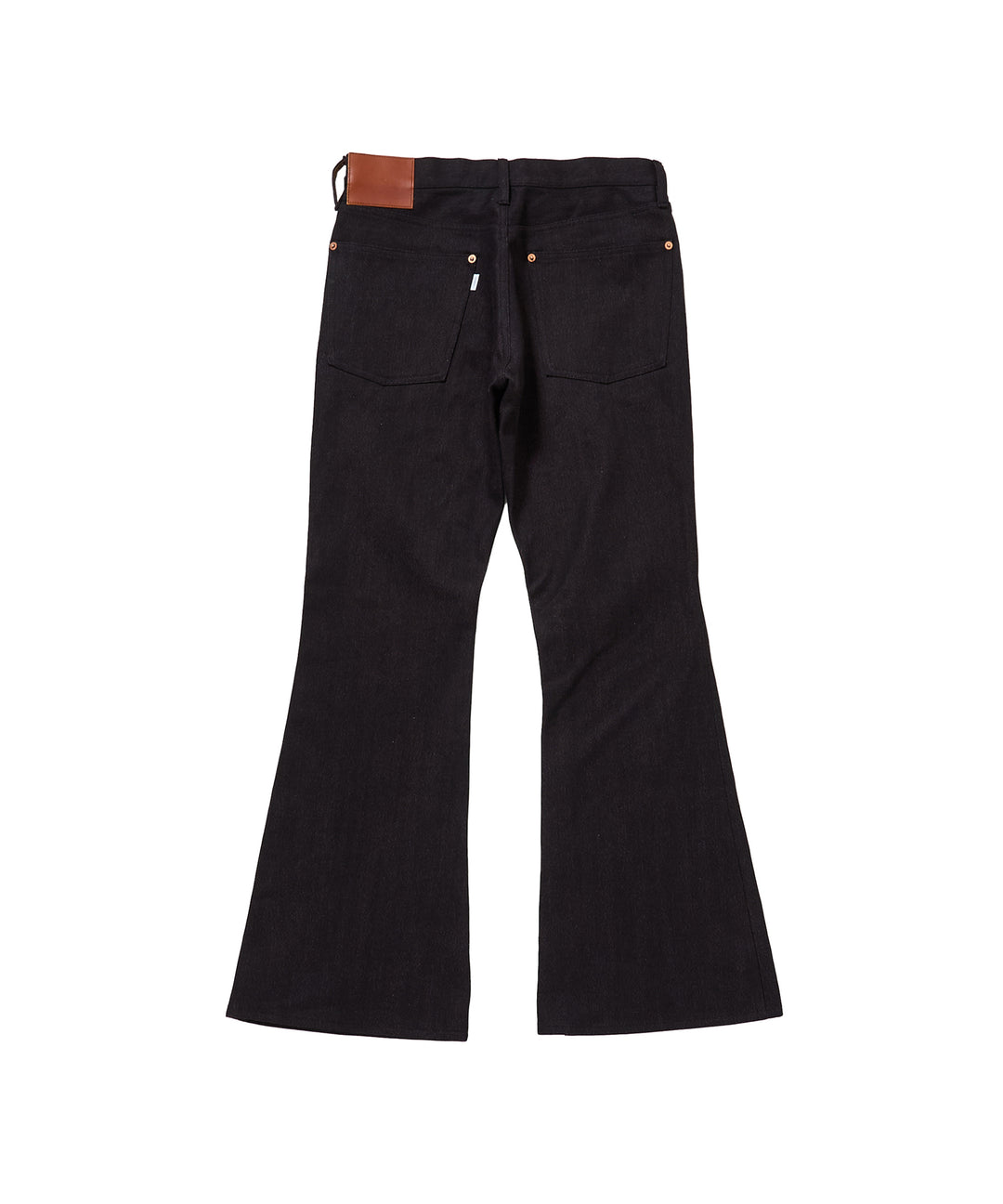 TWISTED HEATHER DENIM PANTS FLARED CUT