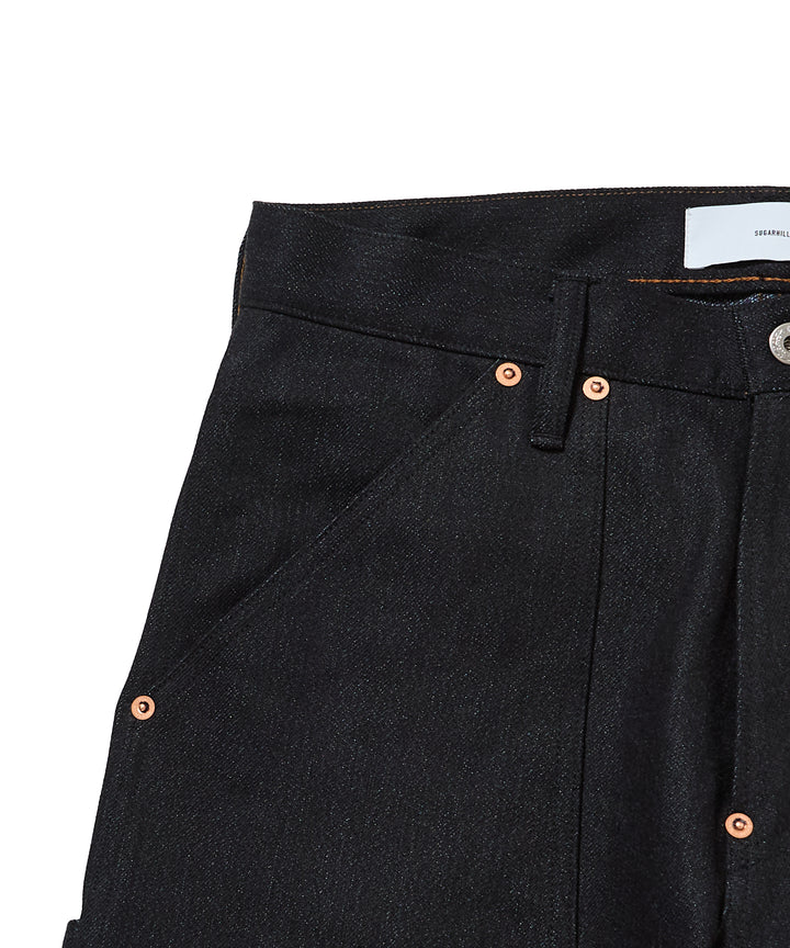 TWISTED HEATHER DENIM PANTS DOUBLE KNEE