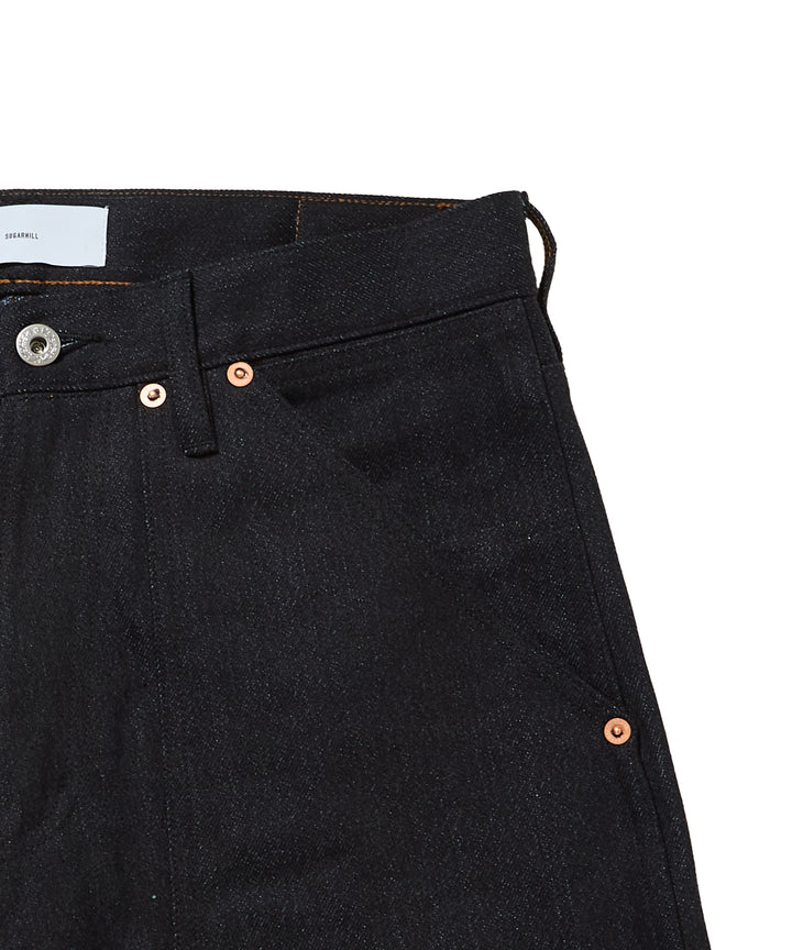 TWISTED HEATHER DENIM PANTS DOUBLE KNEE