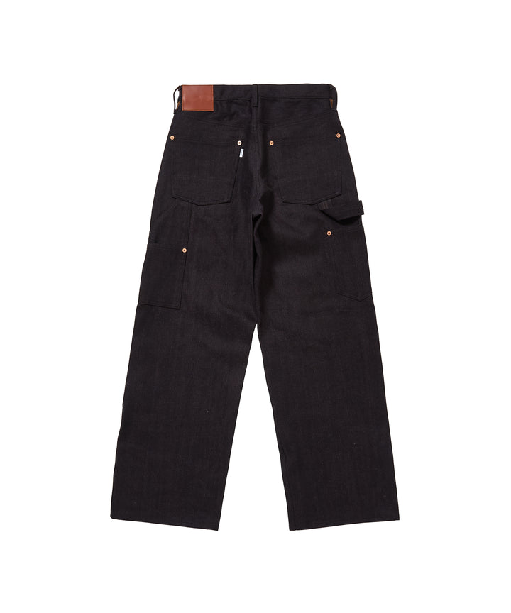 TWISTED HEATHER DENIM PANTS DOUBLE KNEE