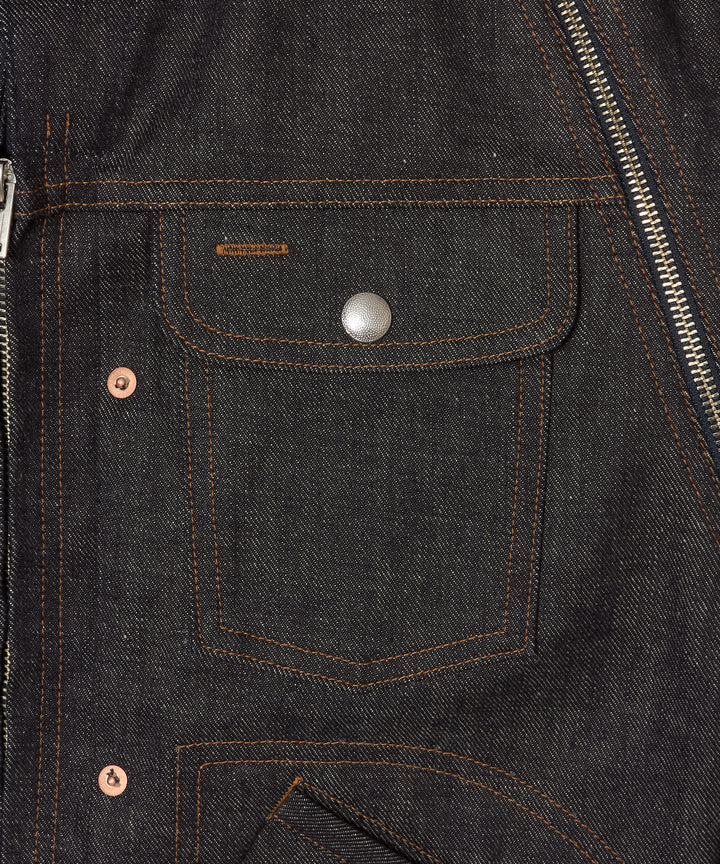 RIGID ZIP DENIM JACKET