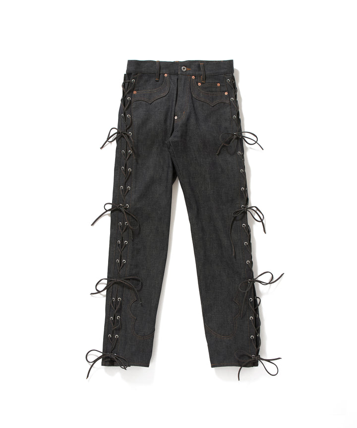 RIGID BIKER DENIM PANTS