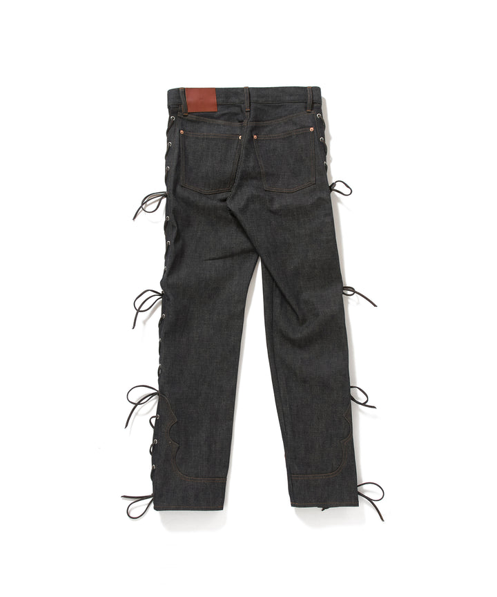 RIGID BIKER DENIM PANTS