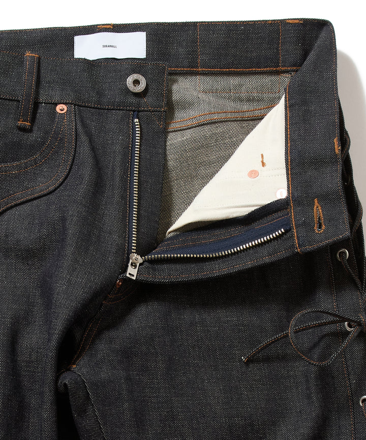 RIGID BIKER DENIM PANTS