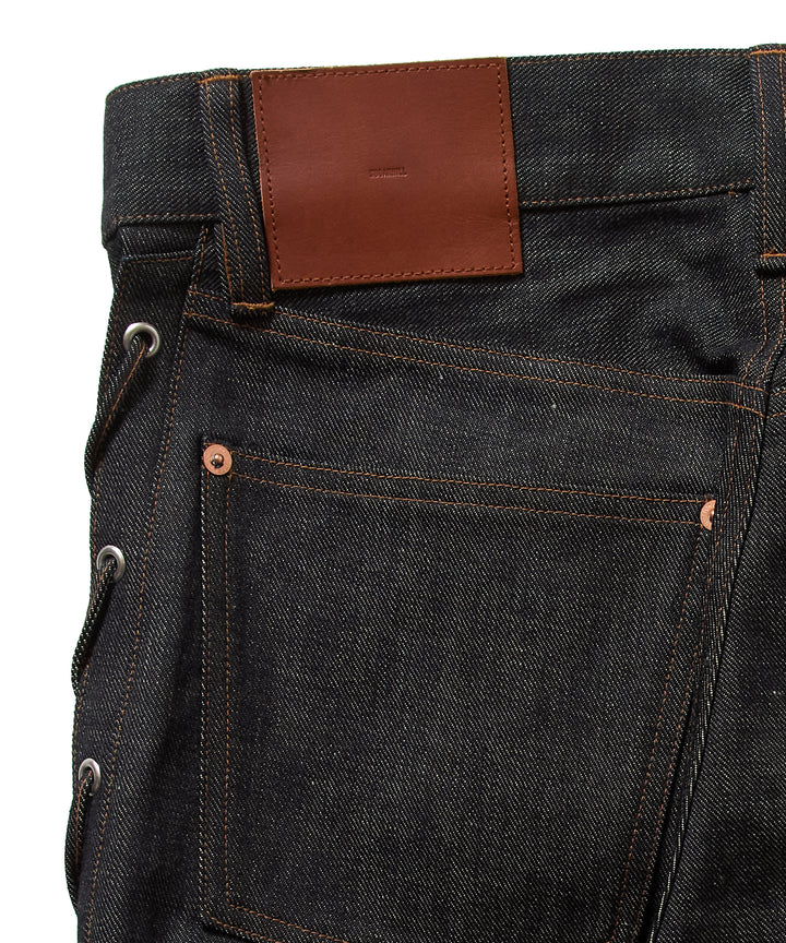 RIGID BIKER DENIM PANTS