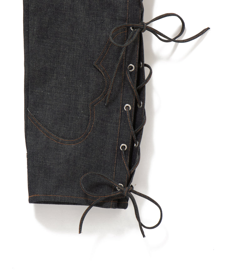 RIGID BIKER DENIM PANTS