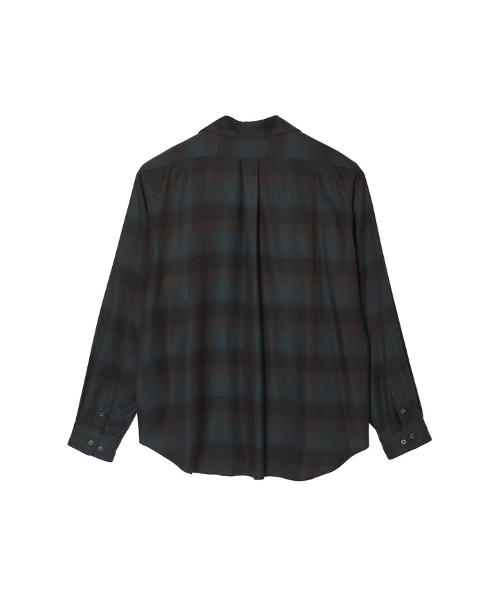 PLAID OPEN COLLAR SHIRTS