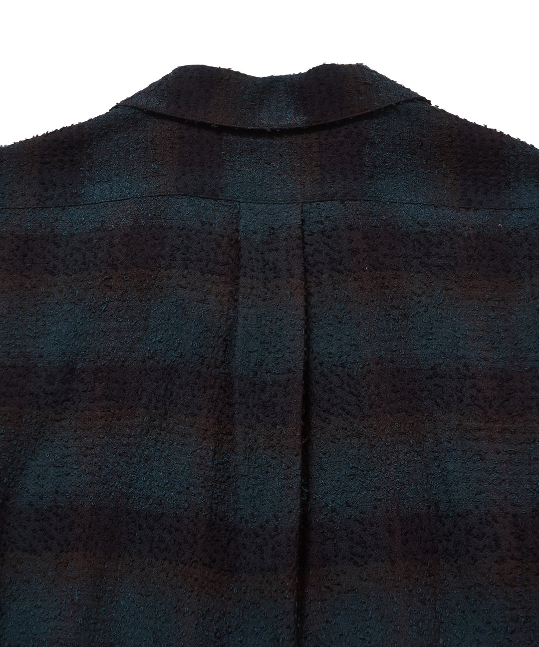 HAIRLY PLAID OPEN COLLAR SHIRT